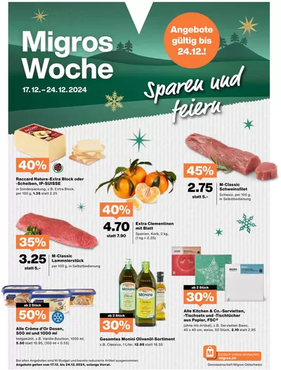 Migros Katalog in Stäfa | Tolles Ängbot für alli Chunde | 17.12.2024 - 31.12.2024