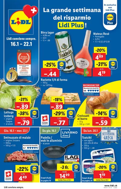 Angebote von Vorschau in Yverdon-les-Bains | Top-Deals und Rabatt in Lidl | 16.1.2025 - 22.1.2025