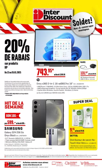 Angebote von Elektro & Computer | Interdiscount reklamblad FR in Interdiscount | 13.1.2025 - 26.1.2025