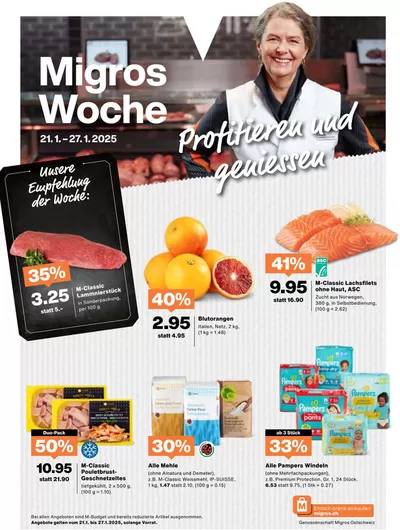 Migros Katalog in Rapperswil | Attraktiivi Sonderängbot für alli | 21.1.2025 - 28.1.2025