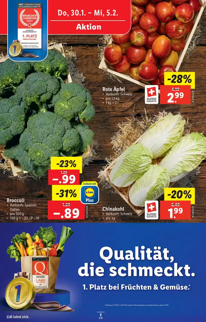 Lidl Katalog in Frauenfeld | Üsi beste Ängbot für Sie | 30.1.2025 - 5.2.2025