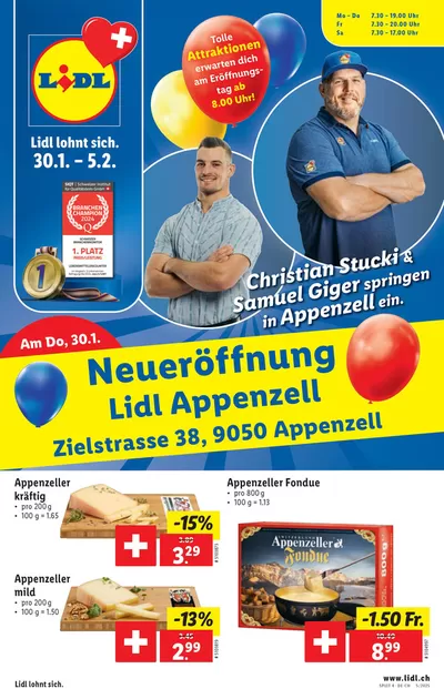 Lidl Katalog in Frauenfeld | Neueröffnung Appenzell - DE | 30.1.2025 - 5.2.2025