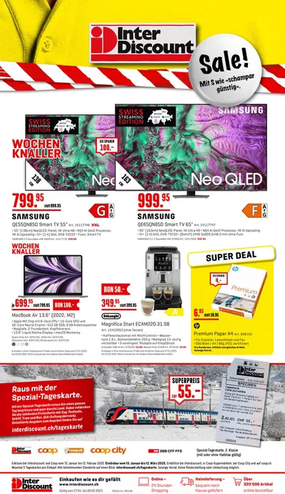 Angebote von Elektro & Computer in Montreux | Interdiscount reklamblad DE in Interdiscount | 27.1.2025 - 9.2.2025