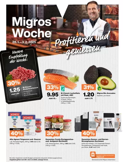 Migros Katalog in Rapperswil | Sonderängbot für Sie | 28.1.2025 - 11.2.2025