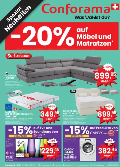 Angebote von Haus & Möbel in Bern | Conforama reklamblad - DE in Conforama | 28.1.2025 - 10.2.2025