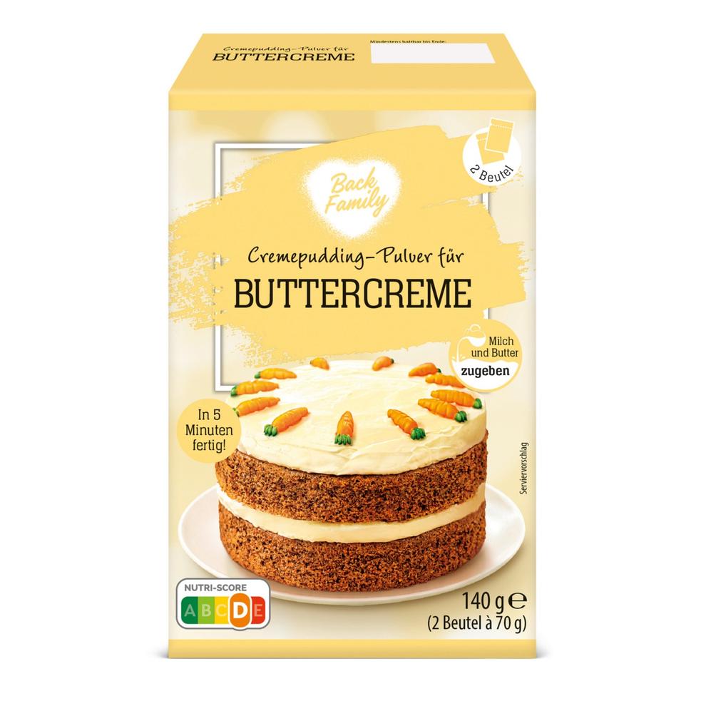 BACK FAMILY Cremepudding-Pulver für Buttercreme für 1,29 CHF in Aldi