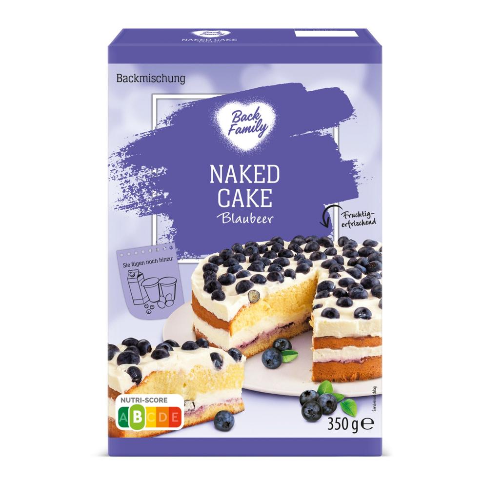BACK FAMILY Motiv-Backmischunge, Naked Cake Blaubeer für 2,99 CHF in Aldi