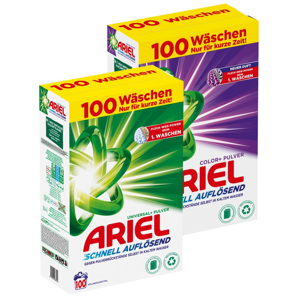 ARIEL Waschmittelpulver 100 Waschgänge für 27,95 CHF in Aldi