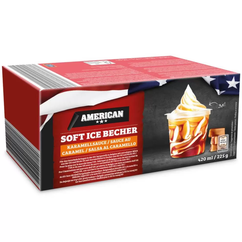 AMERICAN Soft Ice, Vanille-Caramel für 2,59 CHF in Aldi