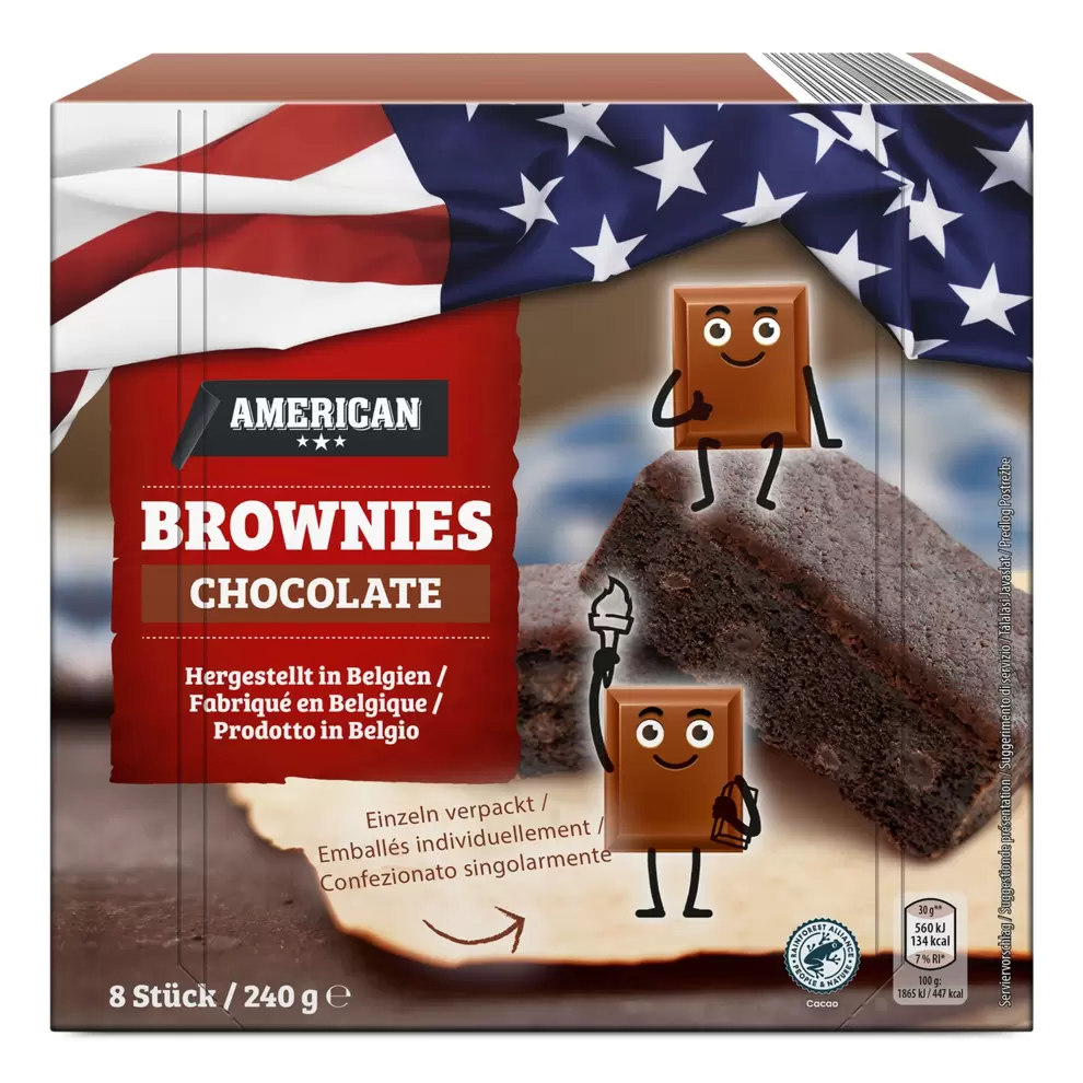 AMERICAN Brownies, Schoko für 2,49 CHF in Aldi