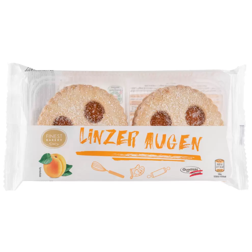 FINEST BAKERY Mürbgebäck Mix, Linzeraugen für 2,49 CHF in Aldi