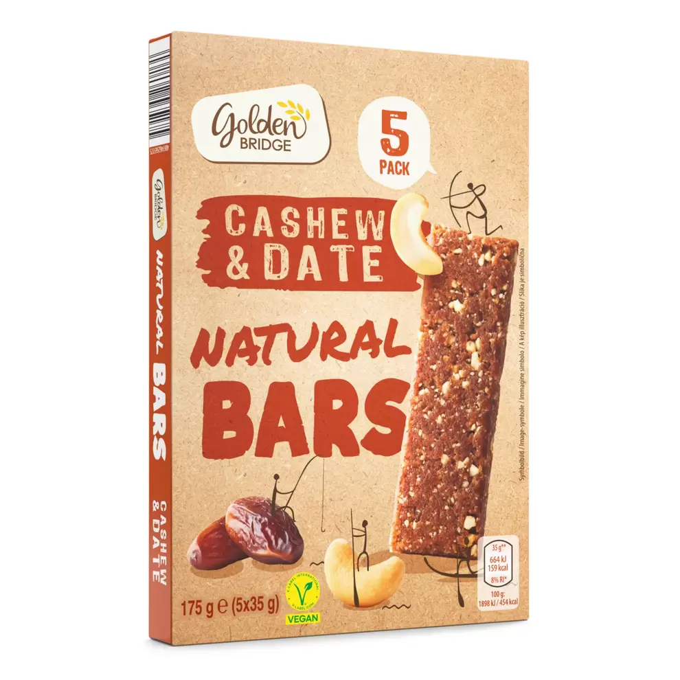 GOLDEN BRIDGE Natur Riegel 175g, Cashew, Dattel für 3,99 CHF in Aldi