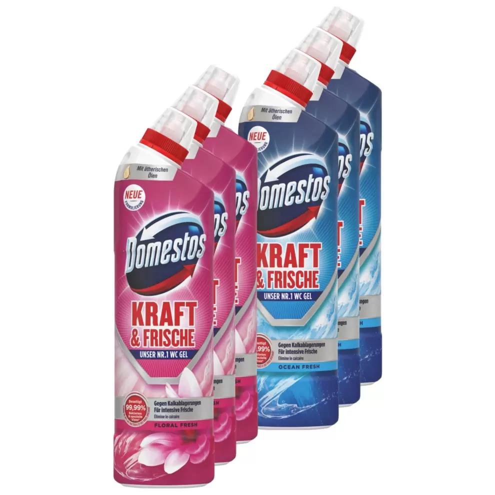 DOMESTOS, WC Gel 3x750ml für 6,95 CHF in Aldi