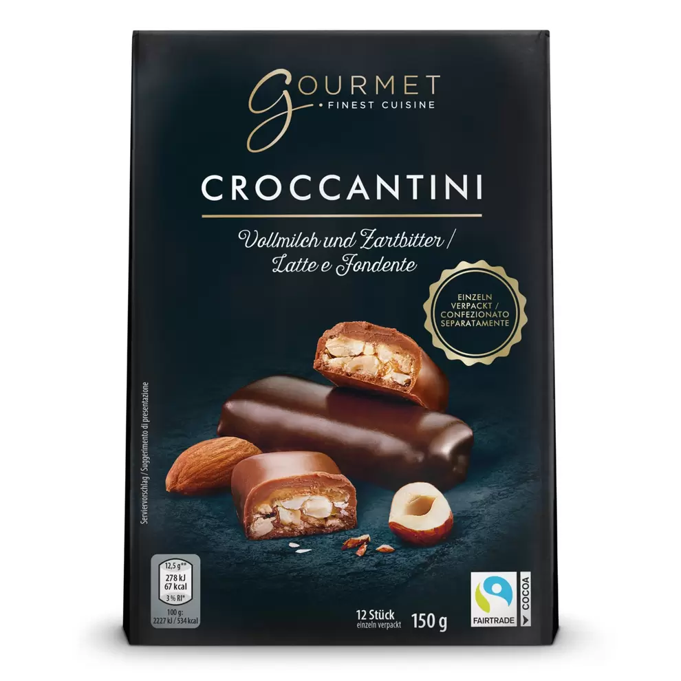 GOURMET Croccantini mit Milch und Schwarz Sch. für 2,99 CHF in Aldi