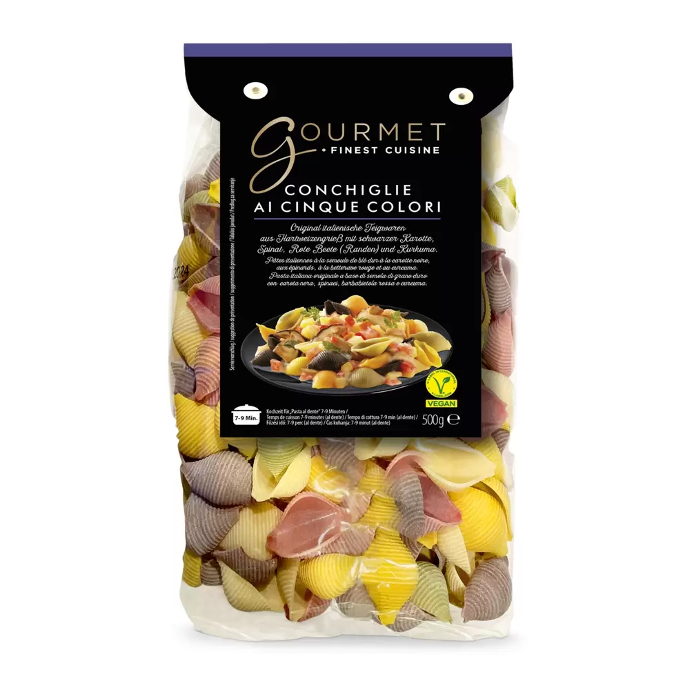 GOURMET FINEST CUISINE Pasta, Conchiglie 5-colori für 1,99 CHF in Aldi