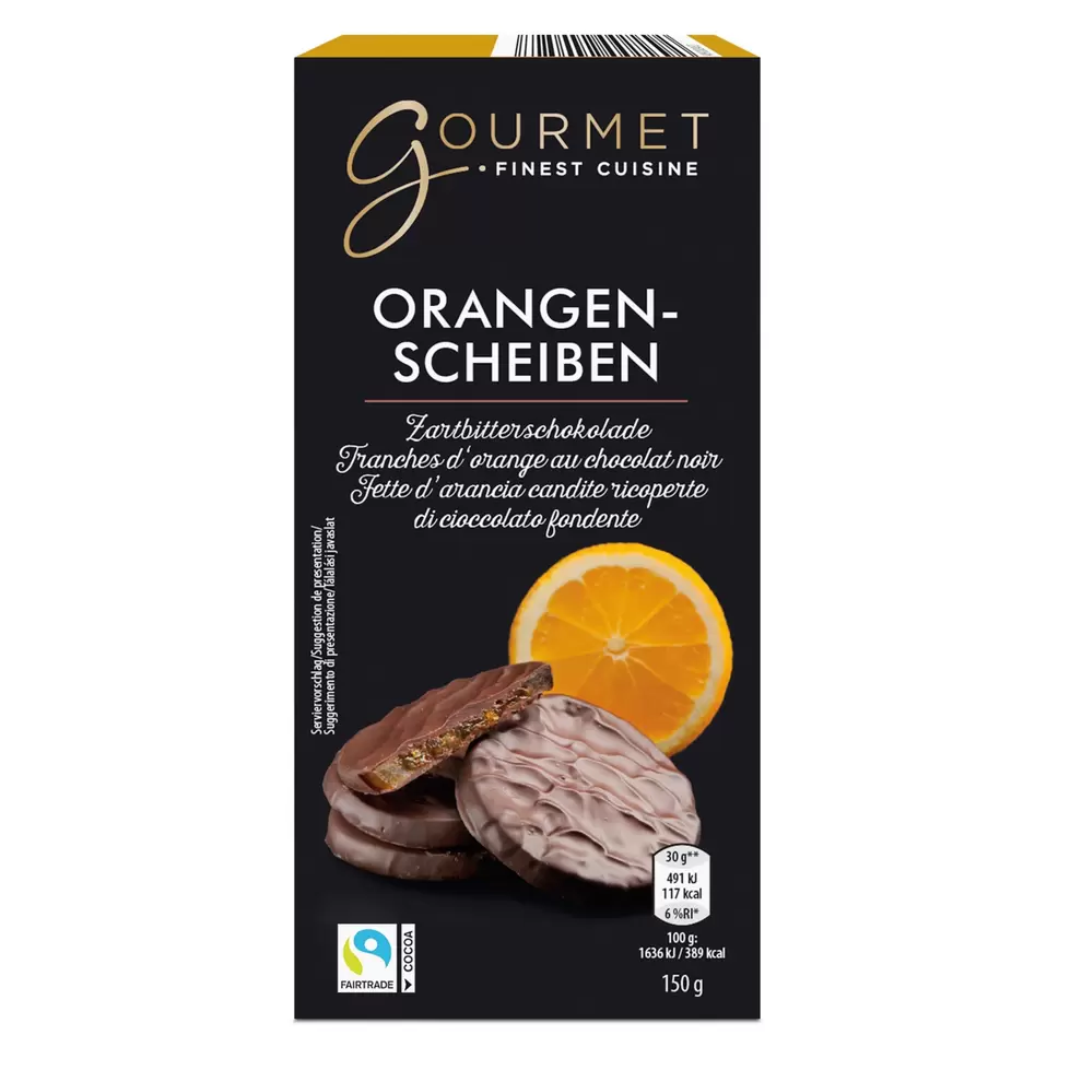 GOURMET Orangenscheiben in Schokolade, Zartbitter für 2,99 CHF in Aldi