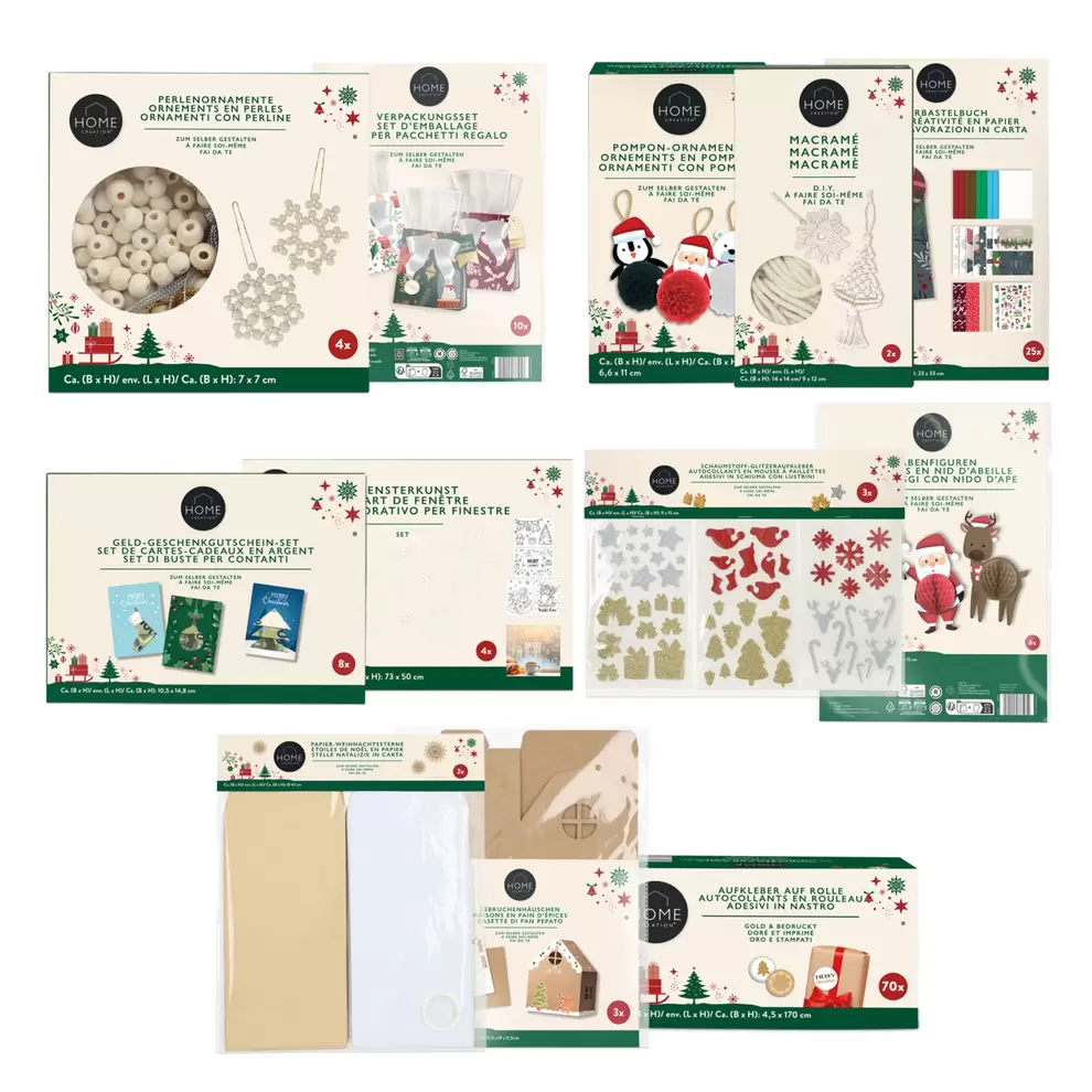 HOME CREATION Weihnachts-Kreativ-Set für 4,99 CHF in Aldi