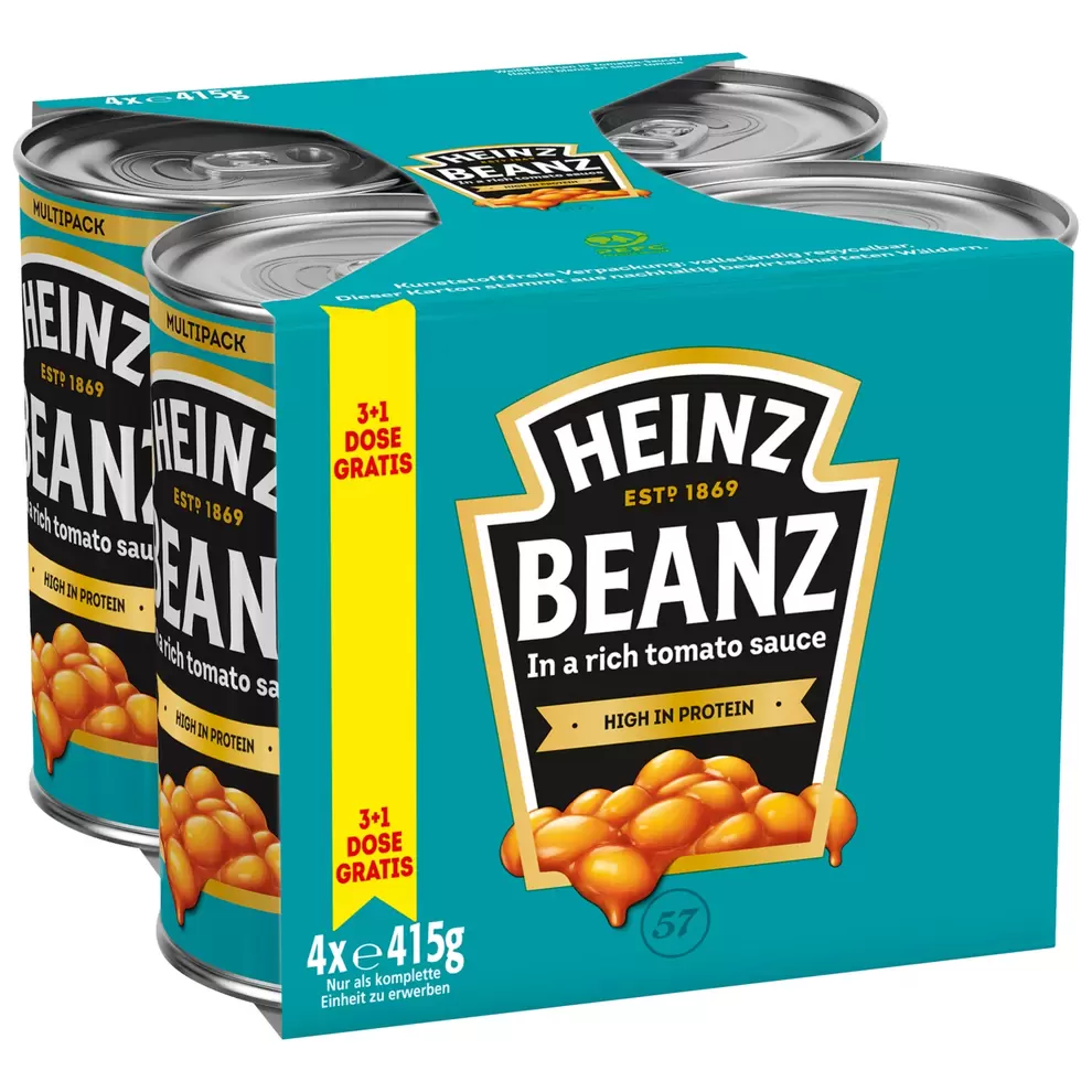 HEINZ, Beanz 3+1 Multipa, Heinz Beanz 4er für 9,89 CHF in Aldi