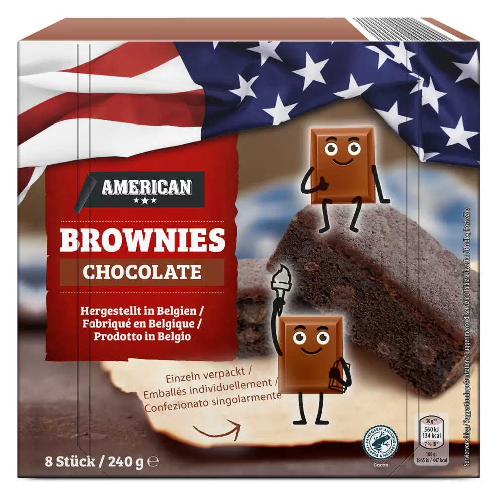 AMERICAN Brownies, Schoko für 2,49 CHF in Aldi