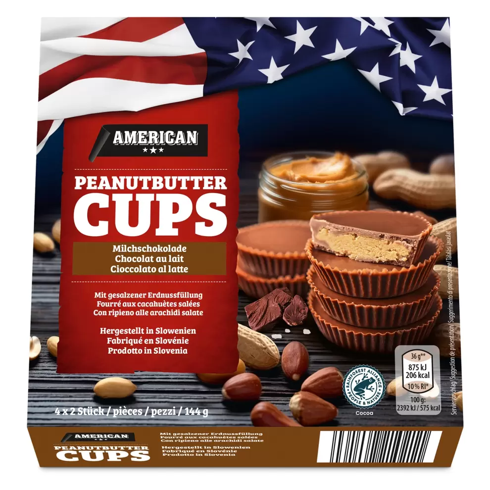 AMERICAN Peanut Butter Cups, Milk Chocolate für 2,49 CHF in Aldi