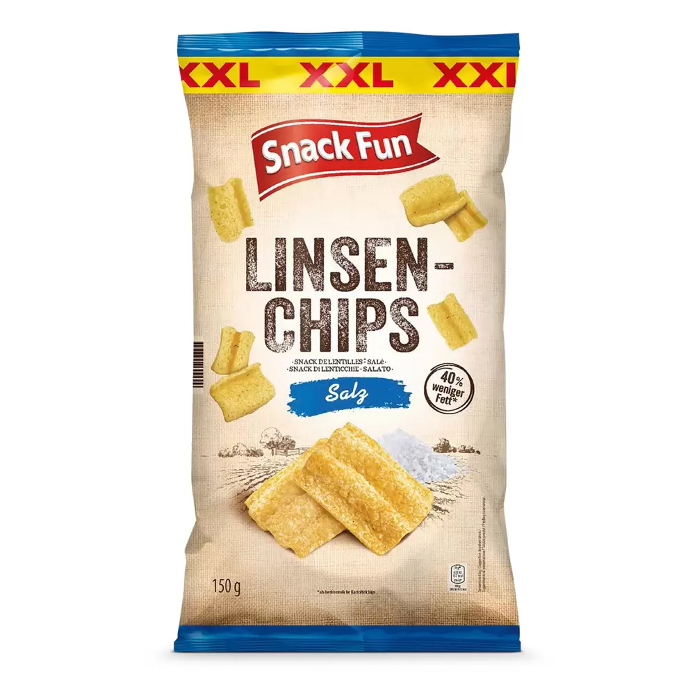 SNACK FUN, XXL Linsenchips, Salz für 1,99 CHF in Aldi