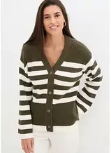 Gestreifte Strickjacke aus Baumwolle für 29,95 CHF in Bonprix