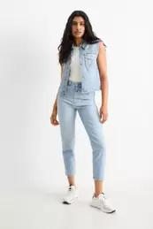 Mom Jeans - High Waist - gemustert für 44,95 CHF in C&A