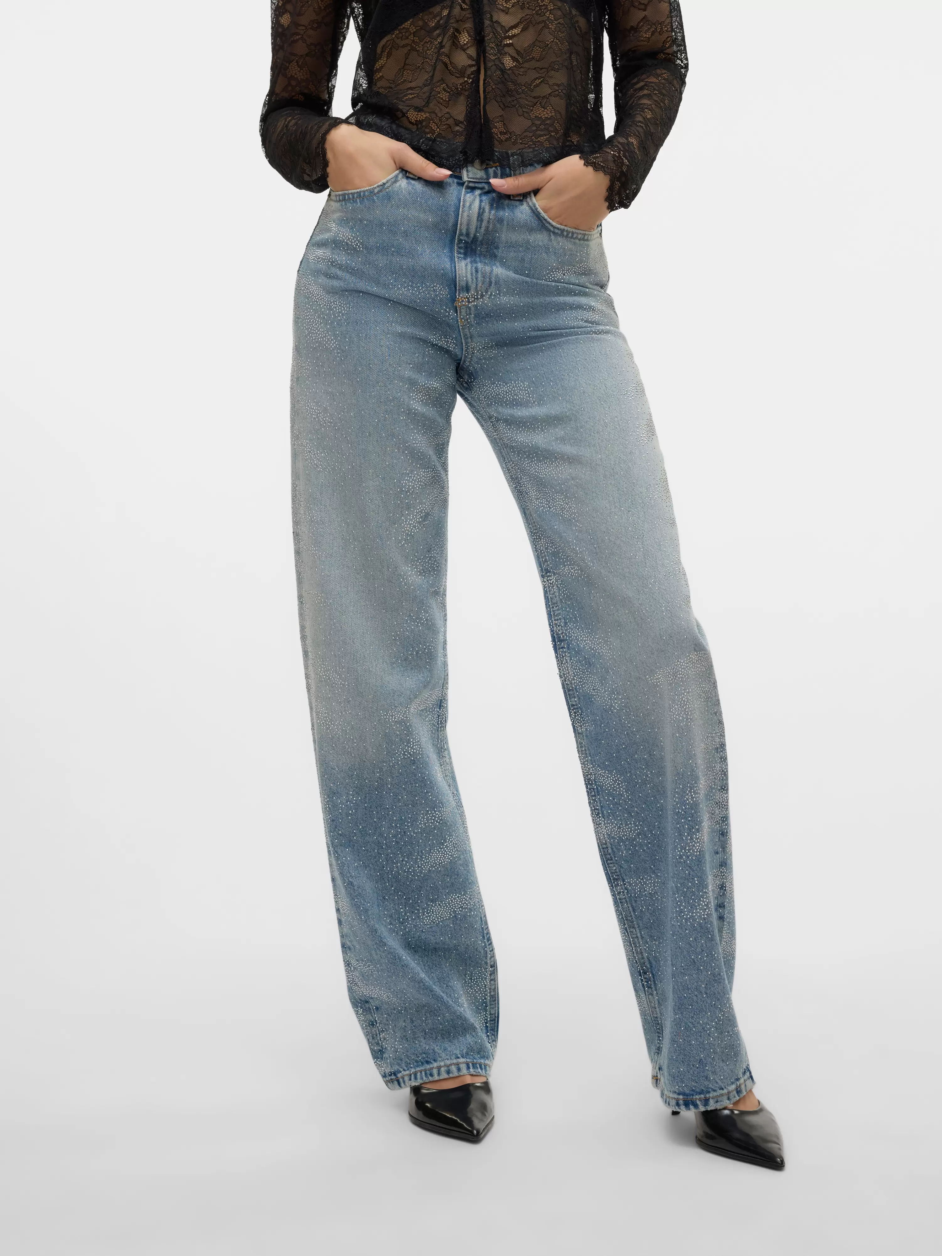 VMTESSA Hohe Taille Weiter Beinschnitt Jeans für 89,9 CHF in Vero Moda