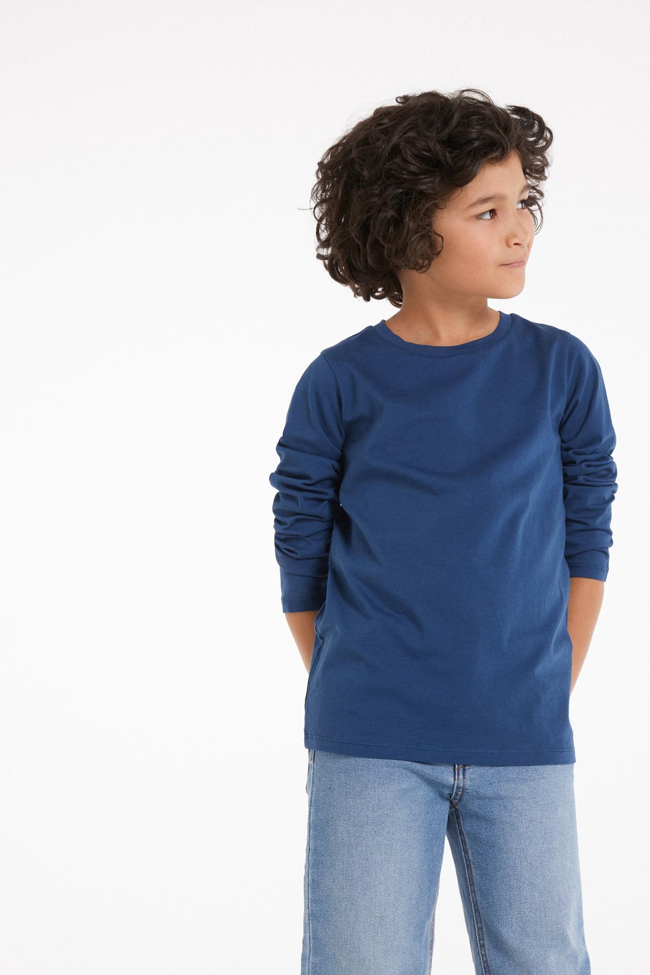 Langärmeliges Basic-Shirt aus Baumwolle für Kinder Unisex für 9,95 CHF in Tezenis