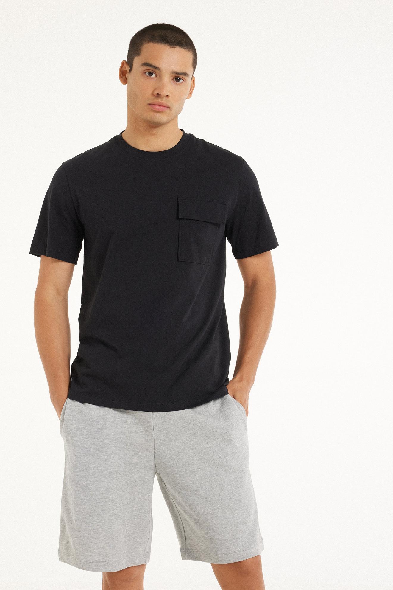 Rundhals-T-Shirt aus Baumwolle und Brusttasche für 19,95 CHF in Tezenis