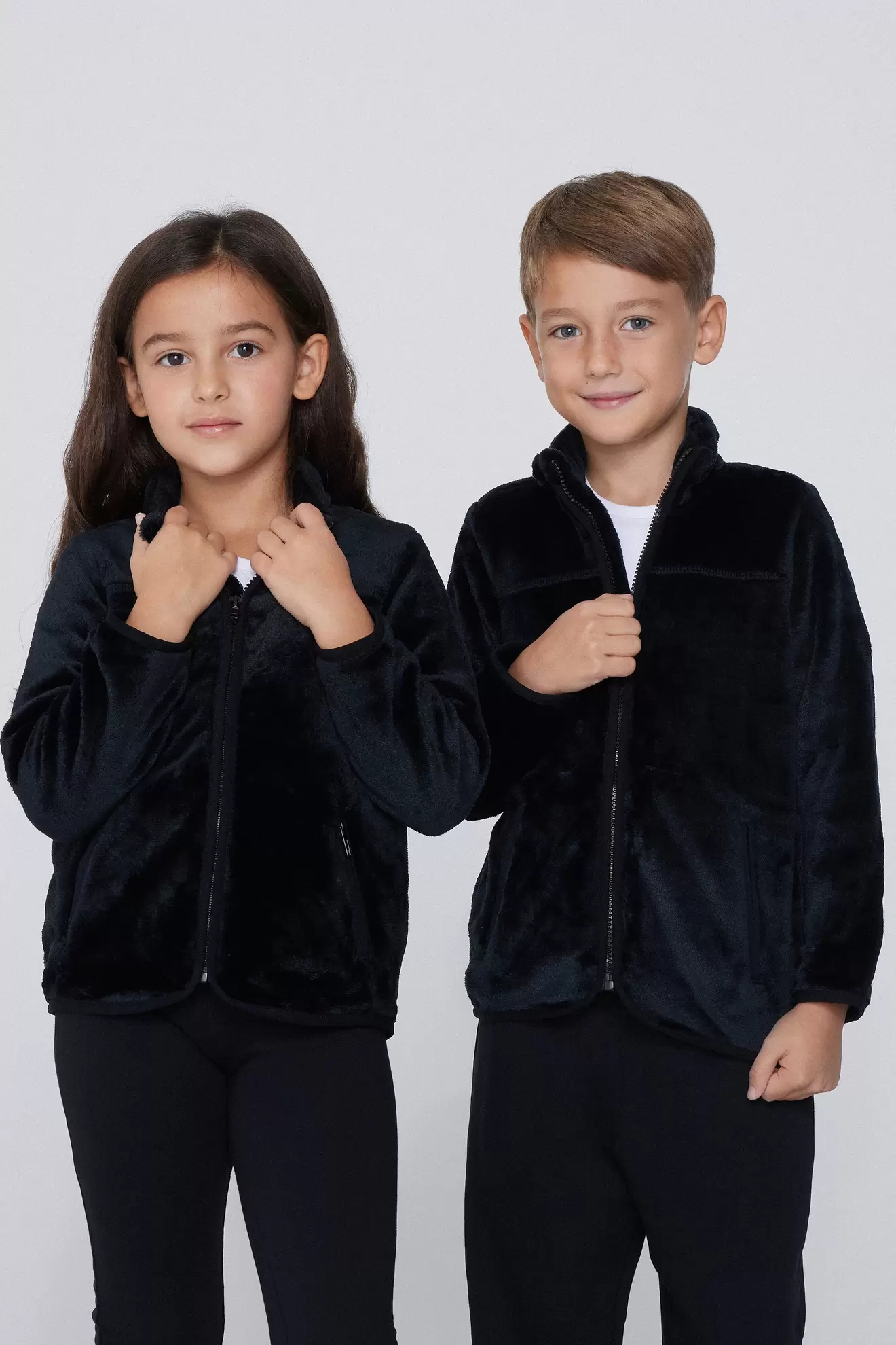 Unisex-Fleece-Jacke mit langen Ärmeln und Reißverschluss für Kinder für 25,95 CHF in Tezenis