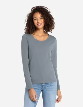 Langarmshirt - Basic - türkis für 12,95 CHF in Takko Fashion