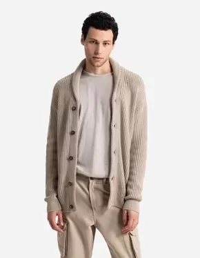 Strickjacke - Schalkragen - beige für 29,95 CHF in Takko Fashion