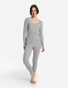 Pyjama Set aus Langarmshirt und Hose- Gerippt - grau für 24,95 CHF in Takko Fashion