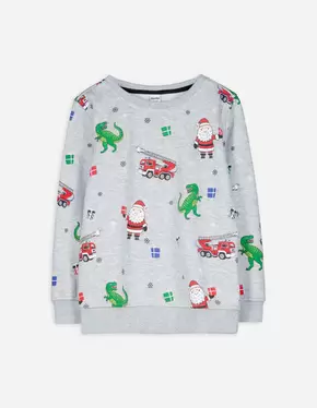 Sweatshirt - Christmas - grau für 9,95 CHF in Takko Fashion