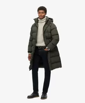 Lange Steppjacke mit Kapuze für 239 CHF in Superdry