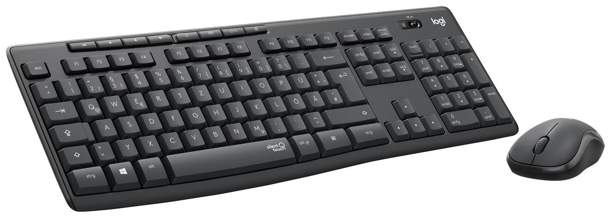 Logitech MK295 Kabellos Tastatur, Maus-Set  Deutsch, QWERTZ Graphite für 35,11 CHF in Conrad
