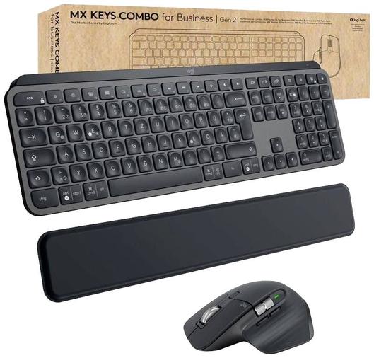 Logitech MX Keys Combo for Business 2. Gen  Tastatur, Maus-Set Kabellos    Graphit 2 Tasten 800 dpi für 166,47 CHF in Conrad