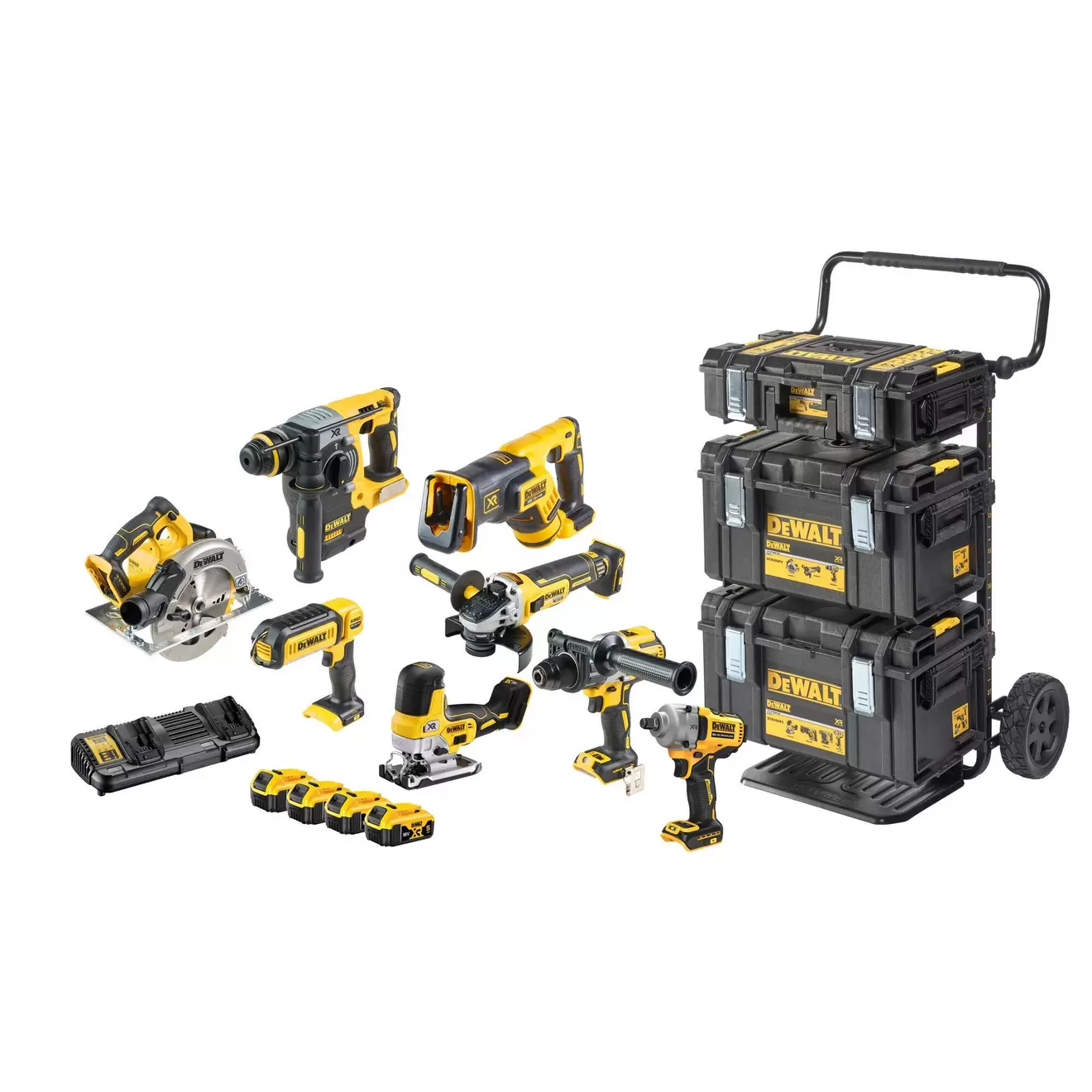 DEWALT DCK856P4-QW DCK856P4-QW Werkzeugset Akku-Schlagbohrschrauber, Akku-Schlagschrauber, Akku-Kombihammer, Akku-Winkel für 2035,11 CHF in Conrad