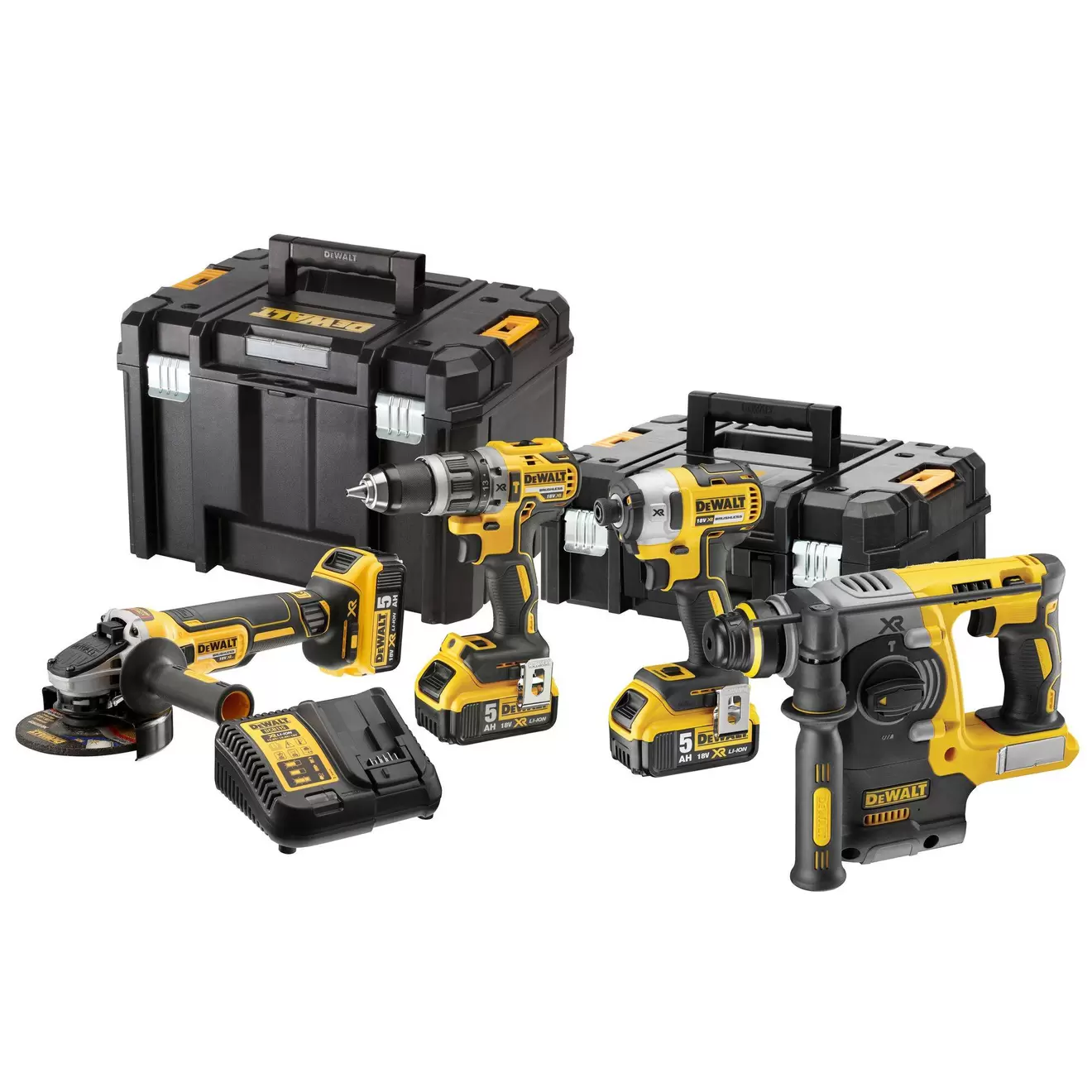 DEWALT DCK422P3T-QW DCK422P3T-QW Werkzeugset Akku-Schlagbohrschrauber, Akku-Schlagschrauber, Akku-Bohrhammer, Akku-Winke für 1160,92 CHF in Conrad