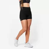 Shorts enganliegend Fitness Cardio Damen - schwarz für 10,9 CHF in Decathlon