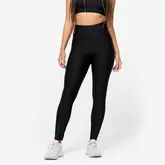 Leggings Damen hoher Taillenbund - schwarz für 15,9 CHF in Decathlon