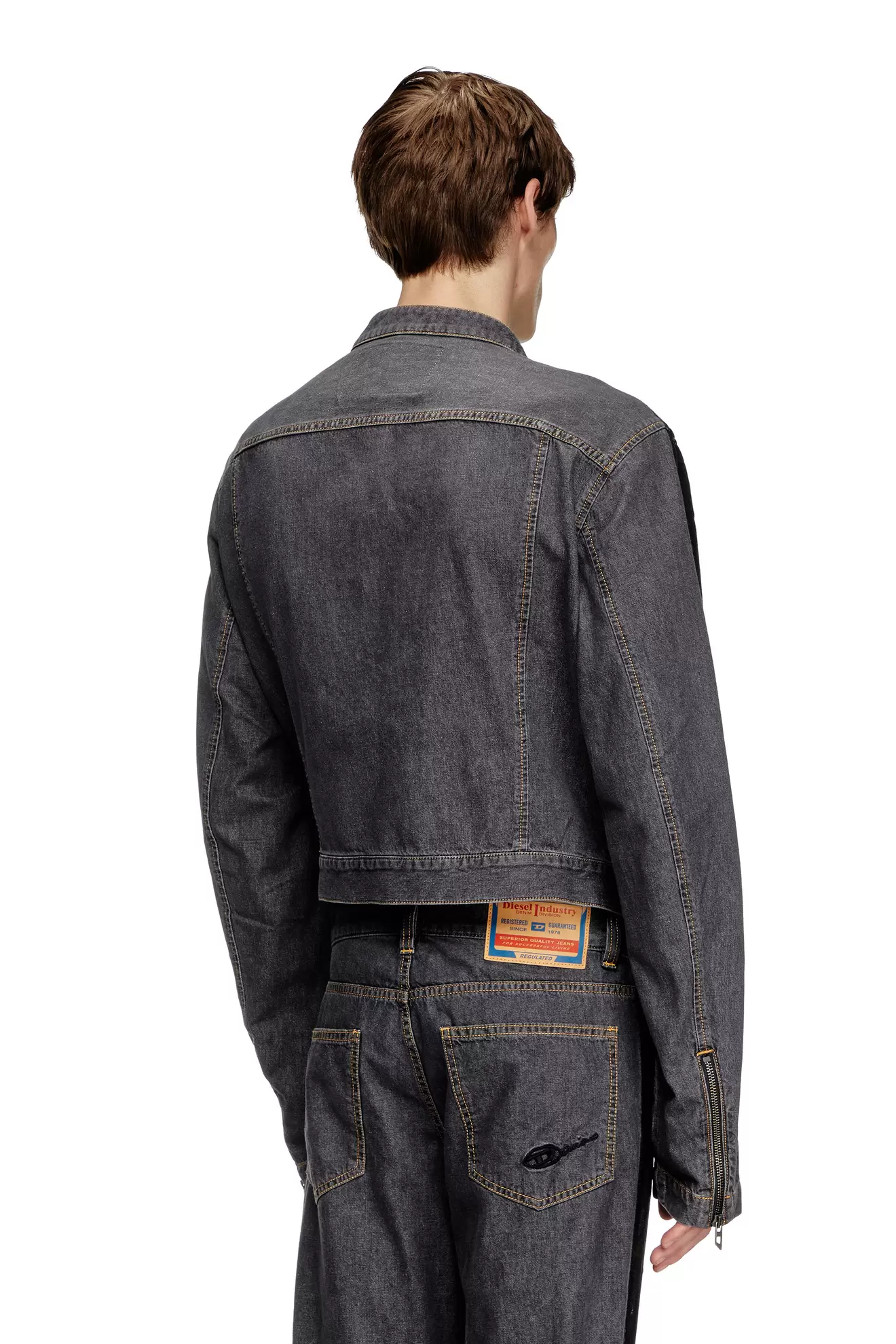 Motorradjacke aus Denim mit beschichteter Vorderseite für 979 CHF in Diesel