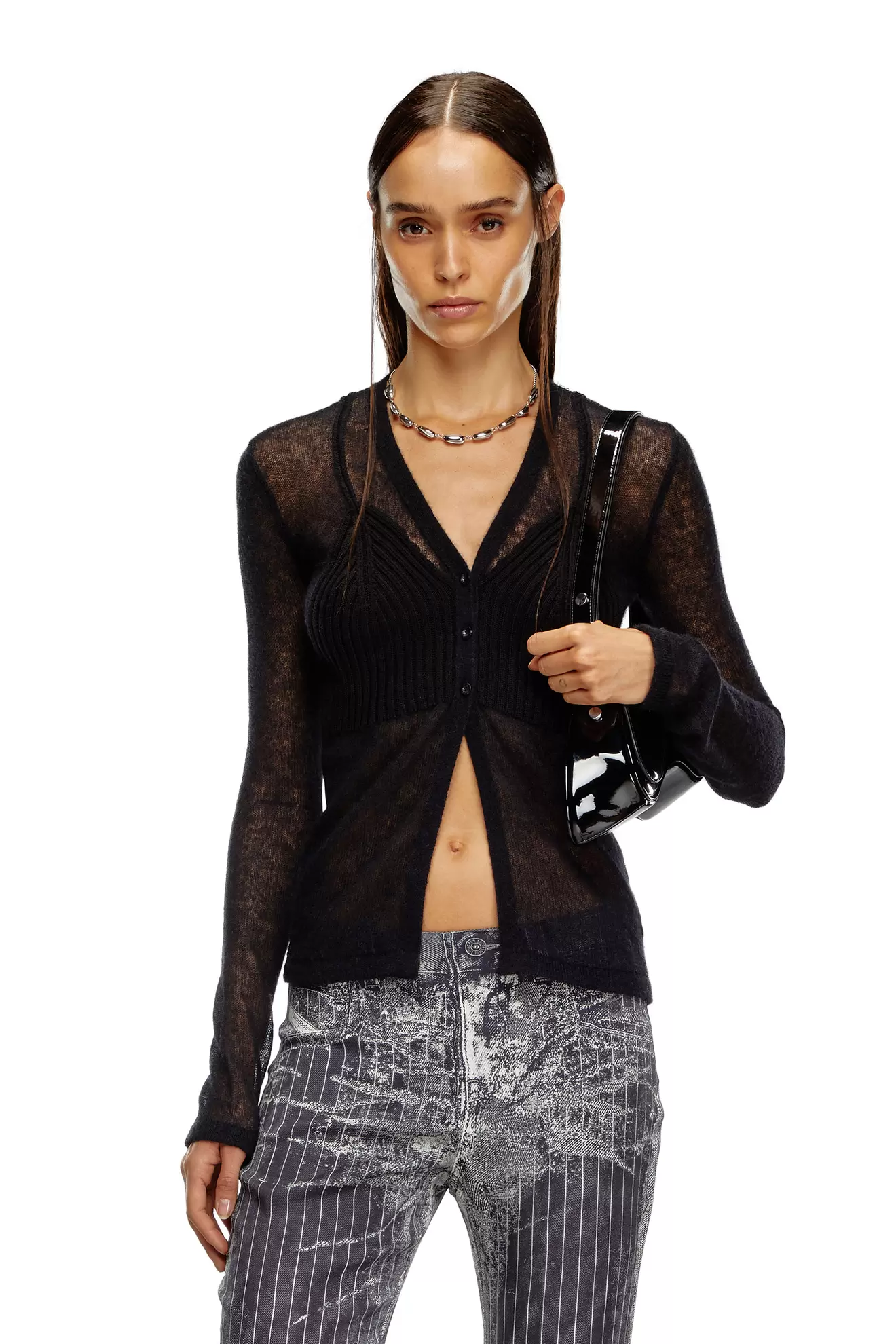 Transparenter Cardigan mit BH-Detail für 489 CHF in Diesel