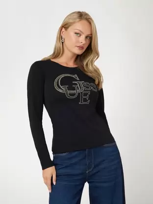 T-Shirt Frontlogo Nieten für 55 CHF in Guess