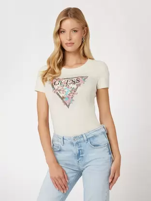 T-Shirt Stretch Blumen-Logo für 25 CHF in Guess