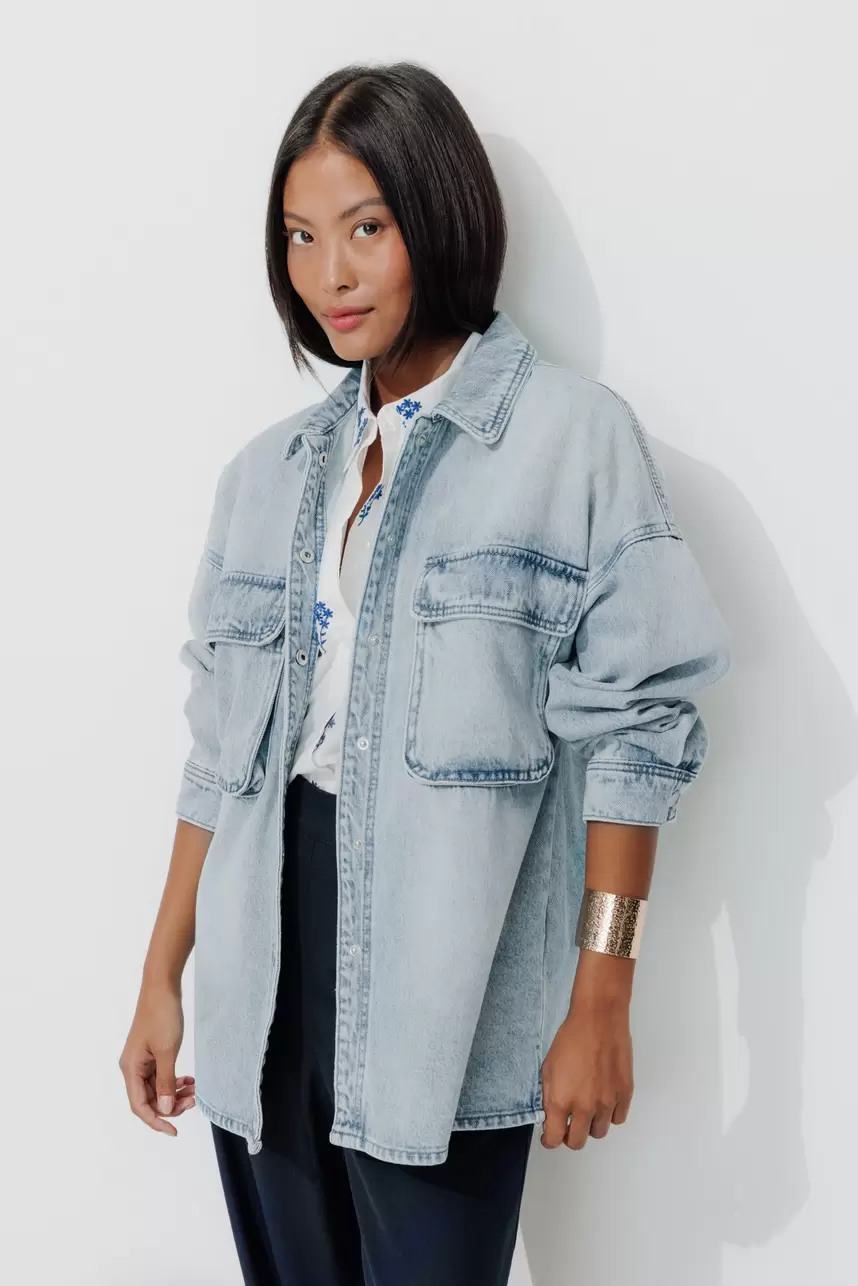 Veste en jean oversize Femme für 45,99 CHF in Promod