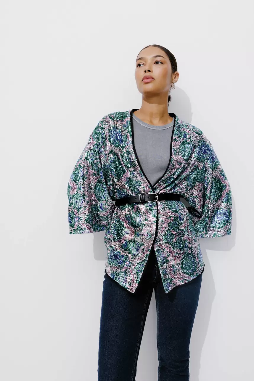 Veste kimono à paillettes für 29,99 CHF in Promod