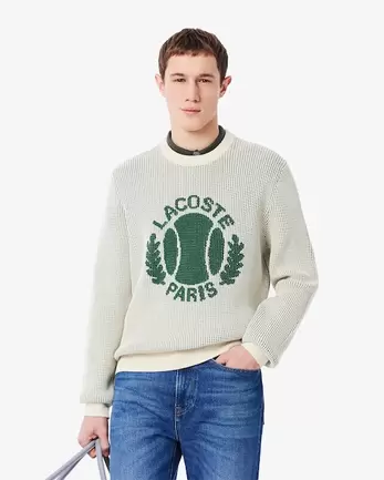 Heritage Jacquard Motif Cotton Sweater für 199 CHF in Lacoste