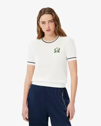 French Made Embroidered Shield Sweater für 179 CHF in Lacoste